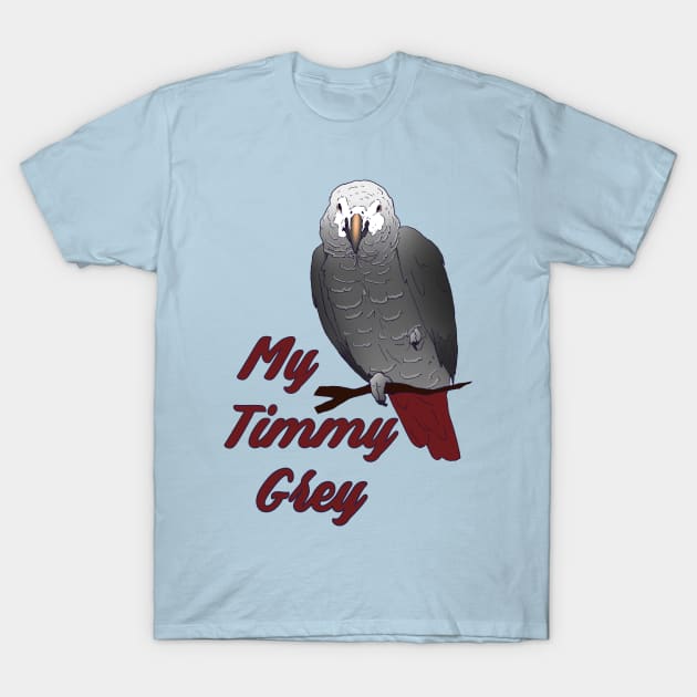 Timneh African Grey Parrot Timmy T-Shirt by Einstein Parrot